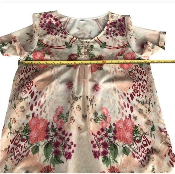 10/$10 Boho Floral & Animal Print Top M - Picture 5 of 8